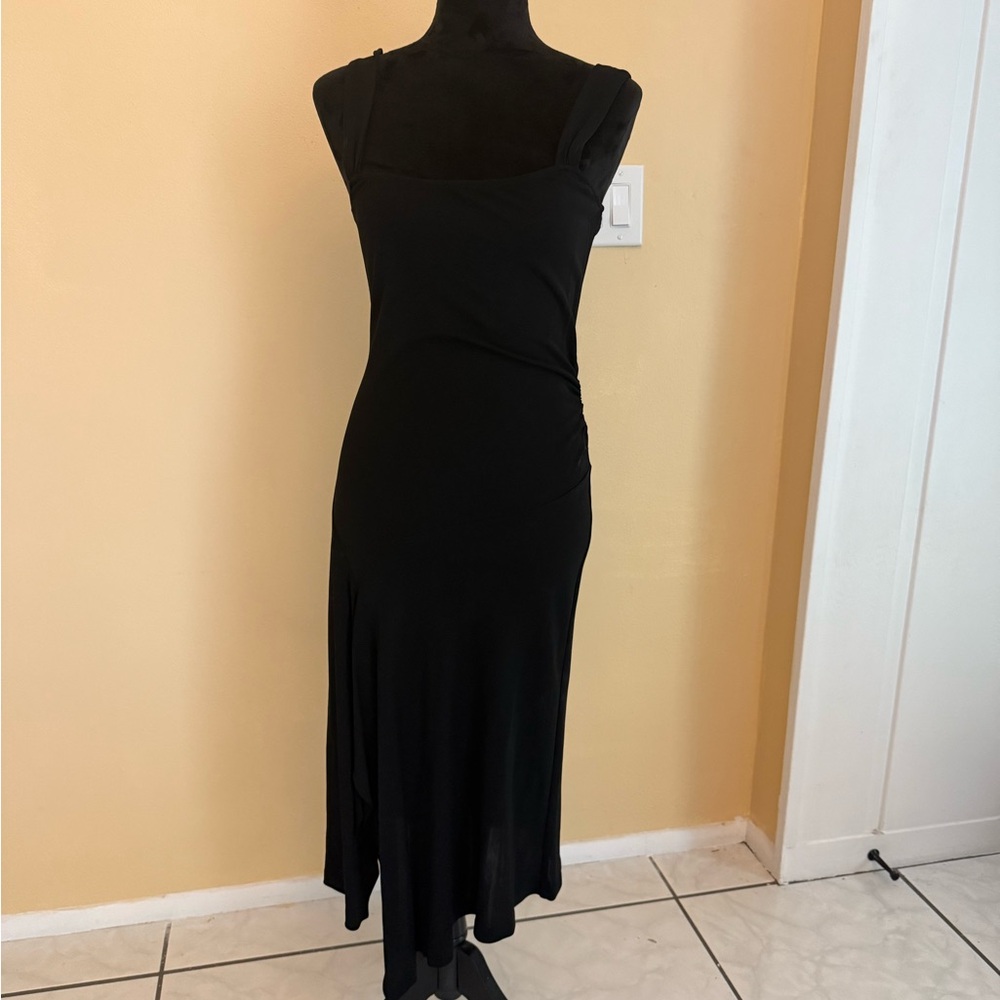 Diane Von Furstenberg Black Asymmetrical Dress
